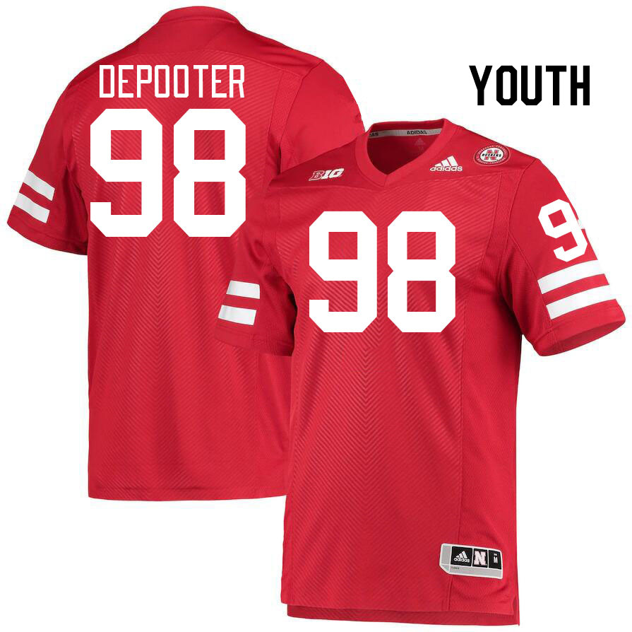 Youth #98 Will DePooter Nebraska Cornhuskers College Football Jerseys Stitched Sale-Red
